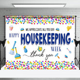 Aperturee - Colorful Dot Housekeeping Week Appreciation Backdrop